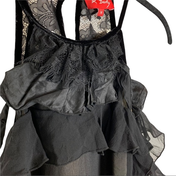 Rene Derhy Silk Velvet Emroidered Top M - Picture 5 of 8